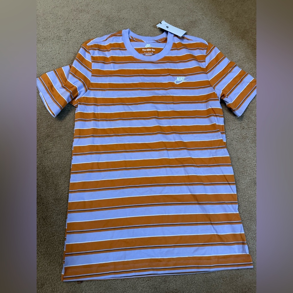 Men’s Nike orange & purple striped tshirt NWT Multiple sizes